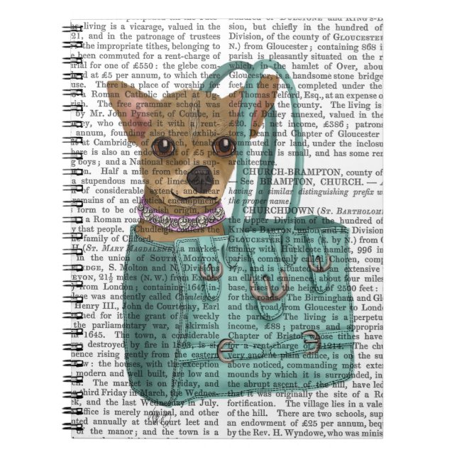 Chihuahua in Tasche Notizblock (Vorderseite)