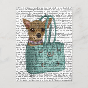 Chihuahua in Tasche Postkarte