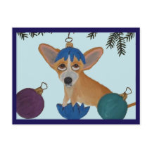 Chihuahua in zerbrochenem Weihnachtsschmuck
