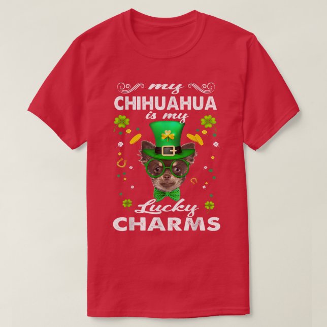 Chihuahua ist mein glücklicher Charm St Patricks D T-Shirt (Design vorne)