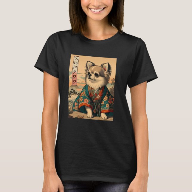 Chihuahua Japanisch Konnichihuahua Konichiwawa Nie T-Shirt (Vorderseite)
