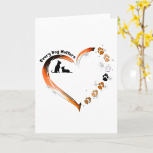 Chihuahua Jeder Hund Zählt Herz Hund Pfoten Karte