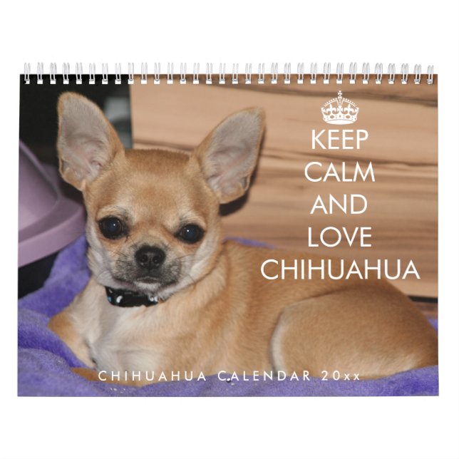 Chihuahua-Kalender 2026 Behalt von Ruhe und Liebe Kalender (Titelbild)