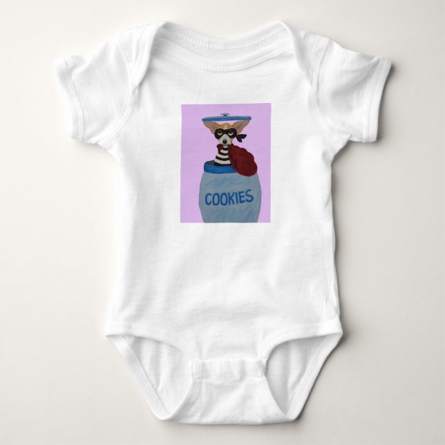 Chihuahua-Keksdieb Baby Strampler (Vorderseite)