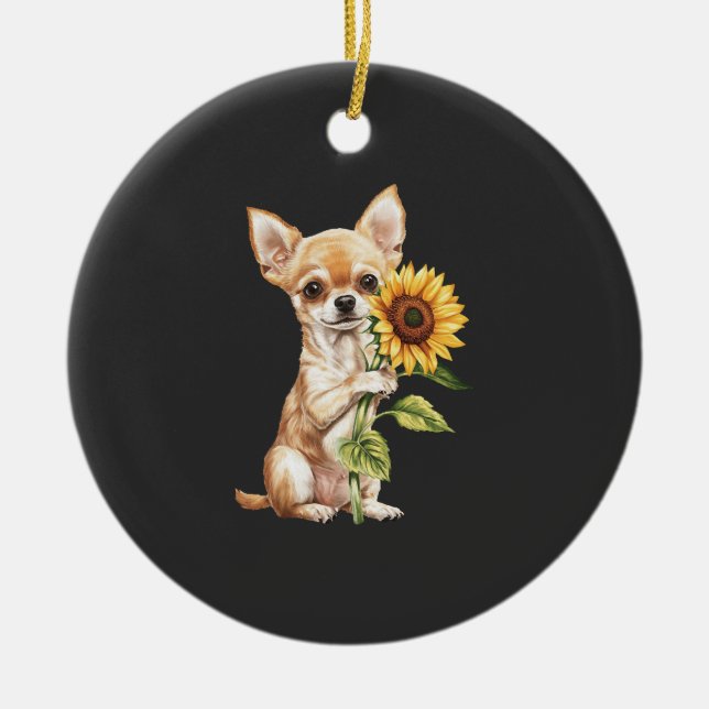 Chihuahua Keramik Ornament (Vorne)