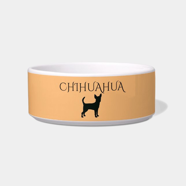 Chihuahua Keramik Schüssel. Napf (Vorderseite)