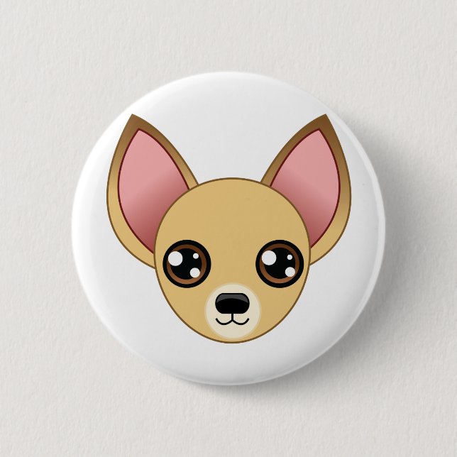 Chihuahua-Knopf Button (Vorderseite)