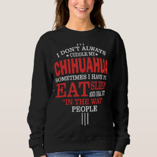 Chihuahua knuddelt ihre Hunde Sweatshirt