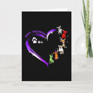 Chihuahua-Kostüm Frohes Halloween-Shirt Lustiger H Karte