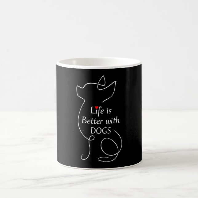 Chihuahua Leben ist besser mit Hunden Geschenk Hun Kaffeetasse (Mittel)