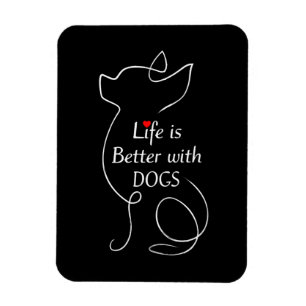 Chihuahua Leben ist besser mit Hunden Geschenk Hun Magnet
