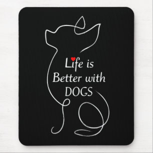 Chihuahua Leben ist besser mit Hunden Geschenk Hun Mousepad