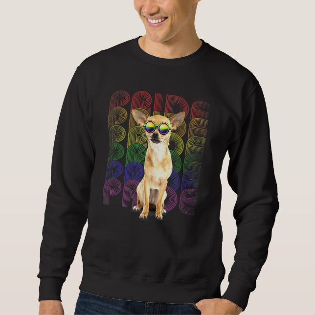 Chihuahua Lgbt Q Gay Pride Lesbian Dog Lgbt Sweatshirt (Vorderseite)