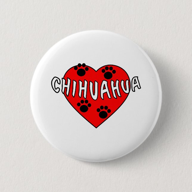 Chihuahua-Liebe Button (Vorderseite)