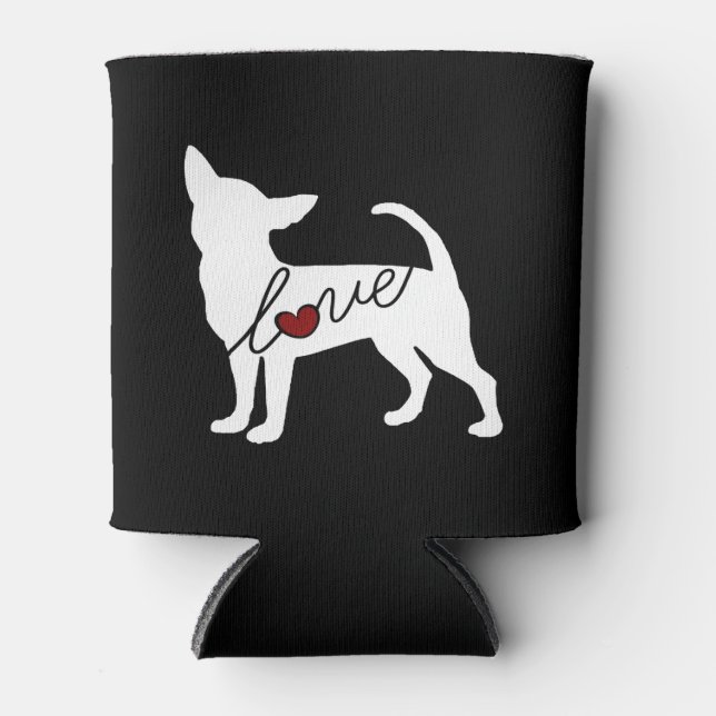 Chihuahua-Liebe Dosenkühler (Vorderseite)