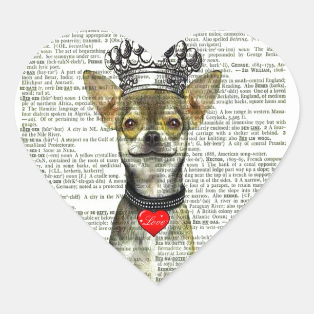 CHIHUAHUA LIEBE STICKER - LIEBE KING (Vorderseite)