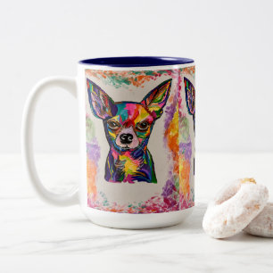 Chihuahua-Liebe-Tasse Zweifarbige Tasse