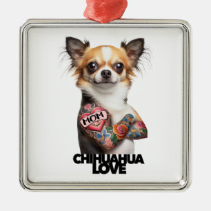CHIHUAHUA LIEBE Tattoo Künstler Mutter tätowieren  Ornament Aus Metall