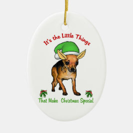 Chihuahua Liebe Weihnachten Keramikornament