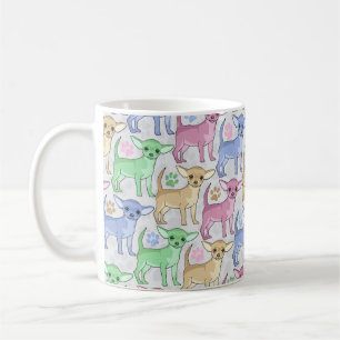 Chihuahua-Liebhaber-buntes Muster Kaffeetasse