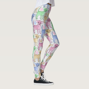 Chihuahua-Liebhaber-buntes Muster Leggings