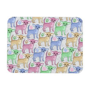 Chihuahua-Liebhaber-buntes Muster Magnet