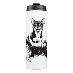 Chihuahua-Liebhaber Entzückendes dynamisches Duo i Thermosbecher