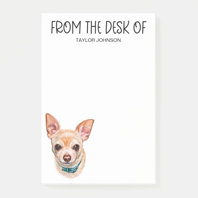 Chihuahua-Liebhaber Post-it Klebezettel (Vorderseite)