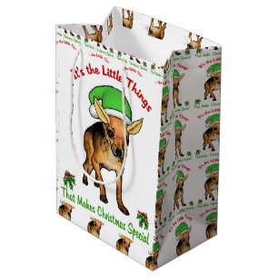 Chihuahua-Liebhaber-Weihnachten Mittlere Geschenktüte