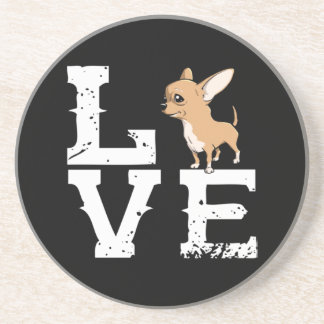 Chihuahua liebt Animal Spirit Funny Getränkeuntersetzer