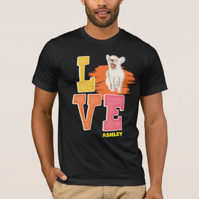 Chihuahua liebt niedliche Farbe T-Shirt (Vorderseite)