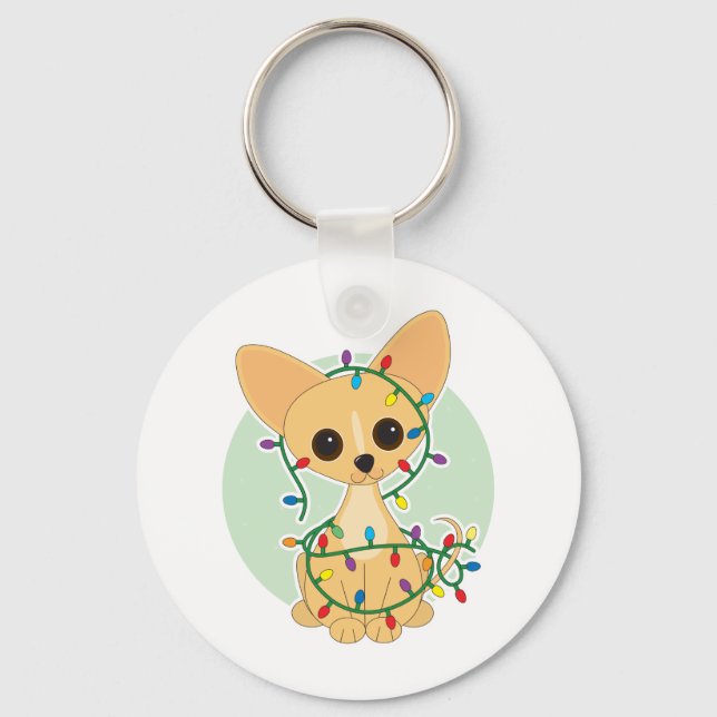 Chihuahua Lights Schlüsselanhänger (Vorderseite)