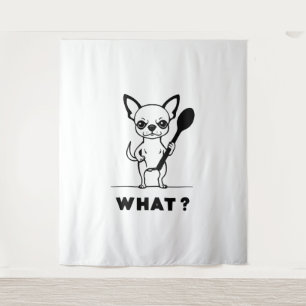 Chihuahua-Löffel-Überraschung Lustige Hundekunst Wandteppich
