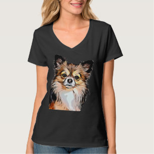 Chihuahua Long Coat Tri Color T-Shirt