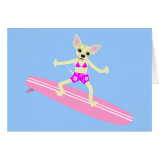 Chihuahua Longboard Surfer-Mädchen