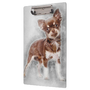 Chihuahua looking at camer_Dog Lover Klemmbrett