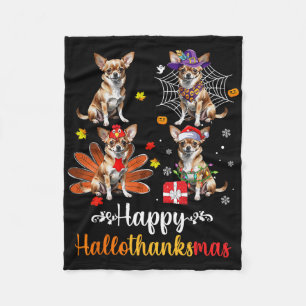 Chihuahua Lover Halloween Weihnachtsfest Hallotha Fleecedecke