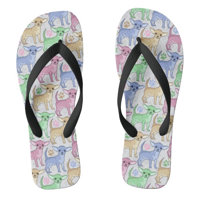 Chihuahua-Lover-Muster Flip Flops (Fußbett)