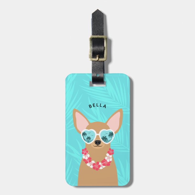 Chihuahua Luggage Tags Gepäckanhänger (Vorderseite vertikal)