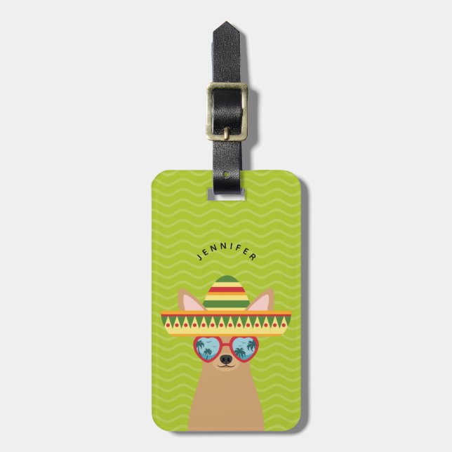 Chihuahua Luggage Tags Gepäckanhänger (Vorderseite vertikal)