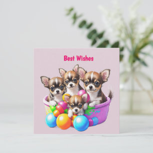 Chihuahua lustige Welpen Feiertagskarte