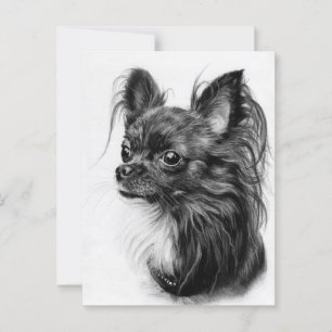 Chihuahua Majestät - Handgemalt mit feinem Detail Postkarte