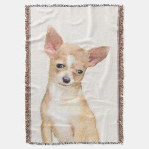 Chihuahua-Malerei - Niedliche Original-Hundkunst Decke