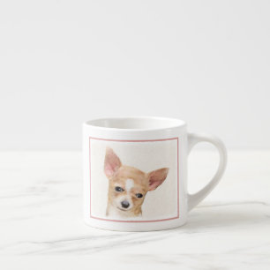 Chihuahua-Malerei - Niedliche Original-Hundkunst Espressotasse