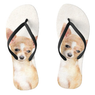 Chihuahua-Malerei - Niedliche Original-Hundkunst Flip Flops