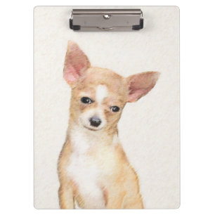 Chihuahua-Malerei - Niedliche Original-Hundkunst Klemmbrett