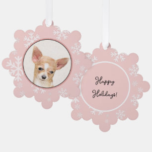 Chihuahua-Malerei - Niedliche Original-Hundkunst Ornament Karte