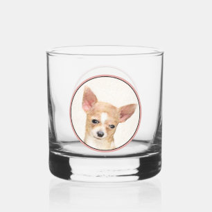 Chihuahua-Malerei - Niedliche Original-Hundkunst Whiskyglas