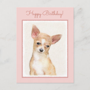 Chihuahua-Malerei - Süße originelle Hundekunst Postkarte