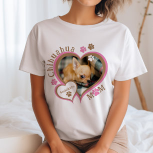 Chihuahua Mama Custom Foto Personalisiert Dog Owne T-Shirt